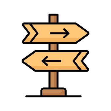 Bu inanılmaz işaret direğini modern biçim, yön tahtası veya bilgi panosu simgesinde tut