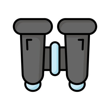 Moda tarzında uzak nesneleri, dürbün vektör tasarımını izlemek için kullanılan, her göz için bir lens ile optik bir araçtır