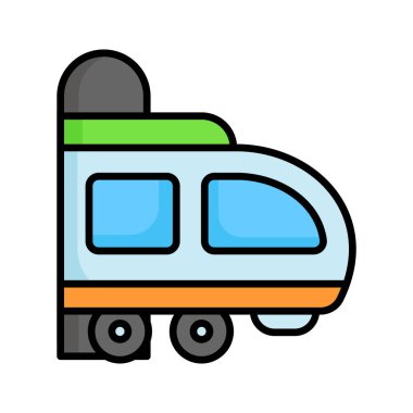 Hızlı trenin modern tarzda düzenlenebilir bir vektörü, premium simge tasarımı