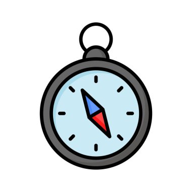 Modern stil, navigasyon aracı simgesinde pusula inanılmaz bir vektör tasarımı