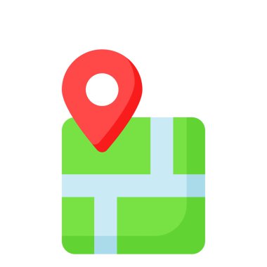 Konum işaretçili bir grafik, harita konumunun moda simgesi