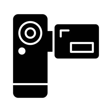 Moda tarzında el kamerasının güzel tasarlanmış vektörü, el kamerasıyla yaşam anlarını yakalar