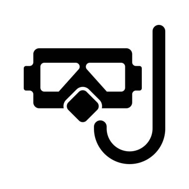 Şnorkel maskesinin modern tarzda güzel tasarım vektörü, simgeyi kullanması kolay