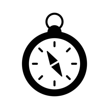 Modern stil, navigasyon aracı simgesinde pusula inanılmaz bir vektör tasarımı