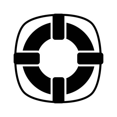 Beyaz arkaplanda izole edilmiş şirin bir şekilde cankurtaran simgesi, güzel bir cankurtaran vektörü