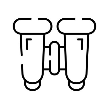 Moda tarzında uzak nesneleri, dürbün vektör tasarımını izlemek için kullanılan, her göz için bir lens ile optik bir araçtır