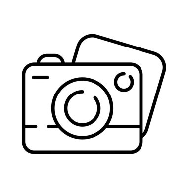 Modern ve moda biçiminde kamera vektör tasarımı, fotoğrafçılık aygıtı simgesi