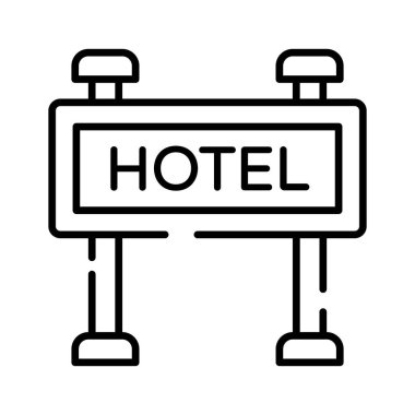 Otel tabela tahtası, otel yönetim kurulu vektör tasarımı modada
