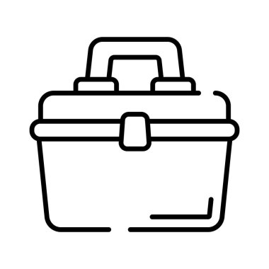 Check this carefully crafted icon of portable cooler, beach box vector design