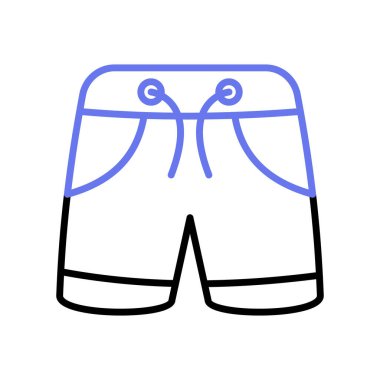 Shorts icon in modern style, beachwear vector