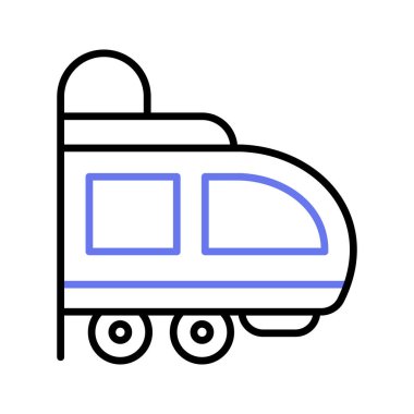 Hızlı trenin modern tarzda düzenlenebilir bir vektörü, premium simge tasarımı