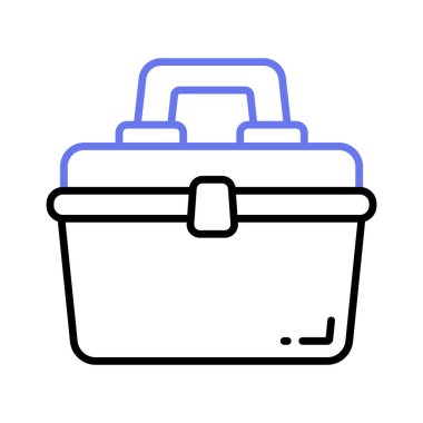 Check this carefully crafted icon of portable cooler, beach box vector design