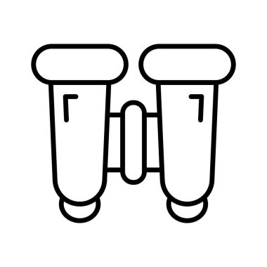 Moda tarzında uzak nesneleri, dürbün vektör tasarımını izlemek için kullanılan, her göz için bir lens ile optik bir araçtır