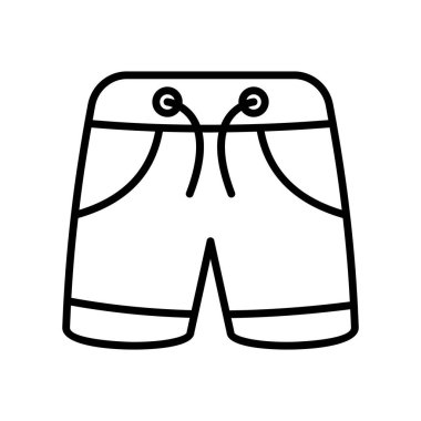 Shorts icon in modern style, beachwear vector