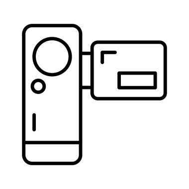 Moda tarzında el kamerasının güzel tasarlanmış vektörü, el kamerasıyla yaşam anlarını yakalar