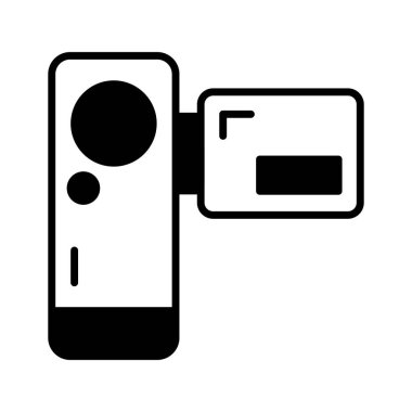 Moda tarzında el kamerasının güzel tasarlanmış vektörü, el kamerasıyla yaşam anlarını yakalar