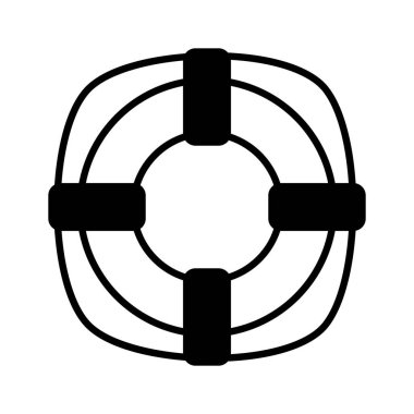 Beyaz arkaplanda izole edilmiş şirin bir şekilde cankurtaran simgesi, güzel bir cankurtaran vektörü