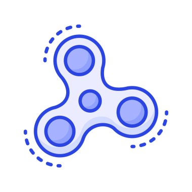 Fidget spin vektör tasarımı, stres atmak için oyuncak, tri çubuk döndürme simgesi