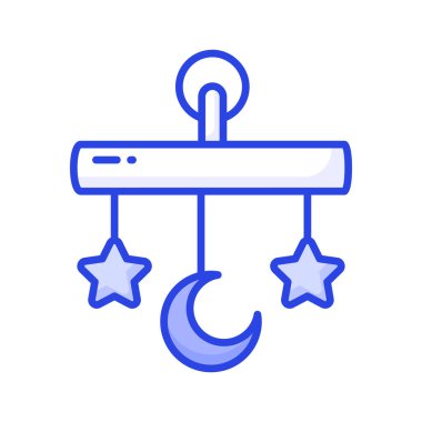 Beyaz arkaplanda izole edilmiş bebek çıngırak ikonu, beşik oyuncak vektörü bu el simgesini tut