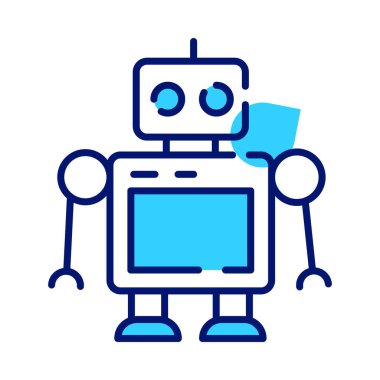 Modern tasarım tarzında robot oyuncak vektörünün en iyi simgesi