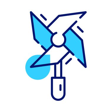 Çocuk oyuncağı, modern stilde inanılmaz bir fırıldak ikonu, premium vektör