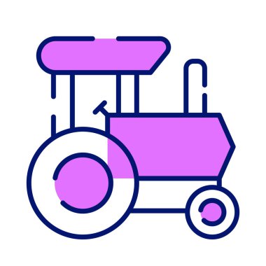 Moda tasarım tarzında, prim kullanımına hazır inanılmaz bir traktör oyuncağı simgesi