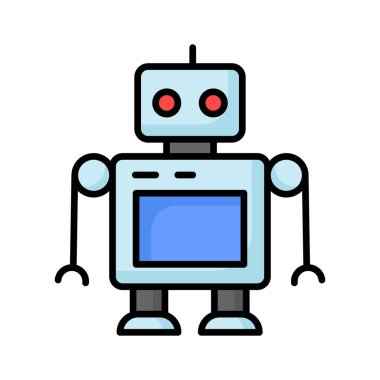 Modern tasarım tarzında robot oyuncak vektörünün en iyi simgesi