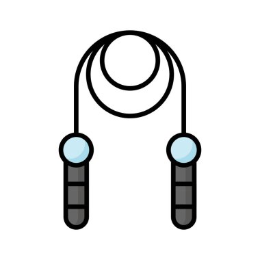 Bu inanılmaz ip atlama simgesini, uygunluk dizgisini, vektör kullanmaya hazır olarak işaretleyin