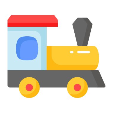 Get this beautiful icon of toy train engine in modern style, train toy vector