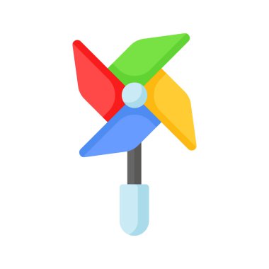 Çocuk oyuncağı, modern stilde inanılmaz bir fırıldak ikonu, premium vektör