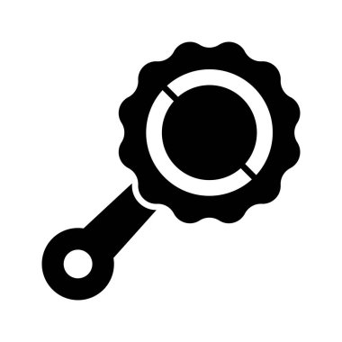 Bebek çıngırağının bu özenle tasarlanmış simgesini modada, kişiselleştirilebilir vektörde işaretleyin