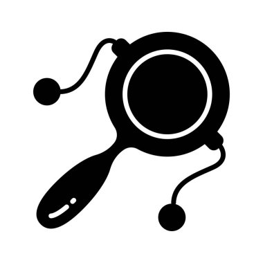 Bebek çıngırağının bu özenle tasarlanmış simgesini modada, kişiselleştirilebilir vektörde işaretleyin