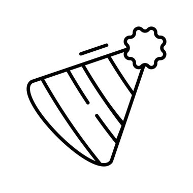 Bu moda parti şapkasının dikkatlice hazırlanmış ikonuna ellerinizi koyun.