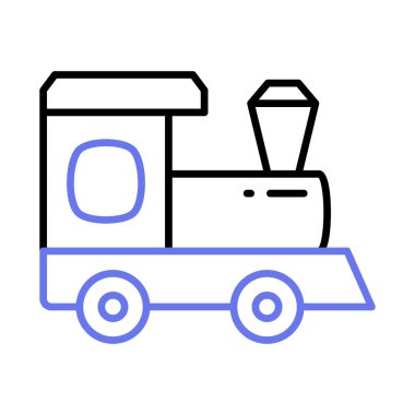 Get this beautiful icon of toy train engine in modern style, train toy vector