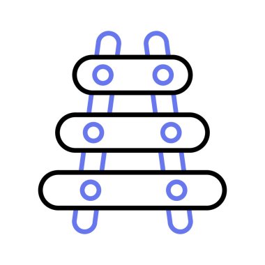 Perküsyon müzik aleti, ksilofonun modern tasarımı, malimba ikonu