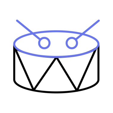 Davul bagetleri vektör tasarımı, perküsyon enstrümanı, davul ikonu, davul ritmi