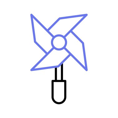 Çocuk oyuncağı, modern stilde inanılmaz bir fırıldak ikonu, premium vektör