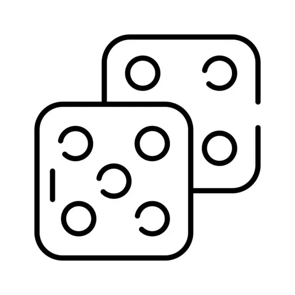 Ícone Acessórios Jogo Casino Design Vetor Dados Jogo Dados Ludo — Vetor de Stock