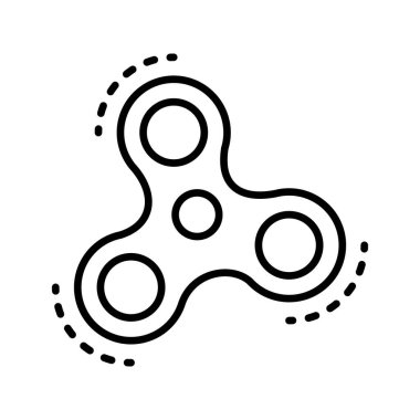 Fidget spin vektör tasarımı, stres atmak için oyuncak, tri çubuk döndürme simgesi