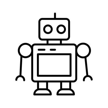 Modern tasarım tarzında robot oyuncak vektörünün en iyi simgesi