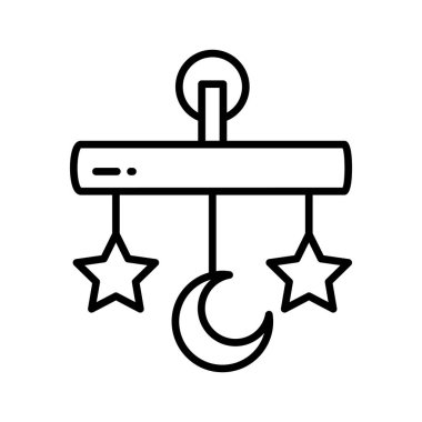 Beyaz arkaplanda izole edilmiş bebek çıngırak ikonu, beşik oyuncak vektörü bu el simgesini tut