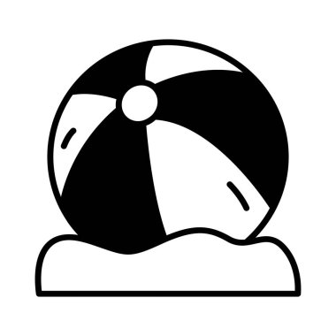 Plaj topu tasarımı, yaz ve sahil için, boş zaman ve eğlence zamanı.