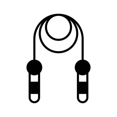 Bu inanılmaz ip atlama simgesini, uygunluk dizgisini, vektör kullanmaya hazır olarak işaretleyin