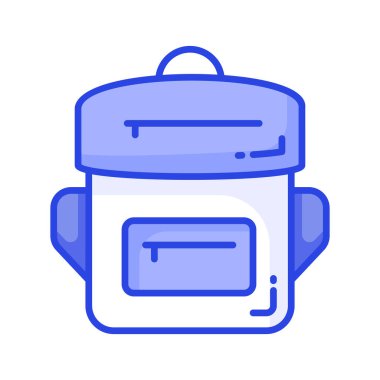 Okul çantası vektör tasarımı, kullanışlı kullanışlı sırt çantası simgesi
