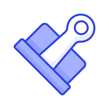 Bulldog klipsi vektör tasarımı, modern tarzda klasör simgesi, ataç