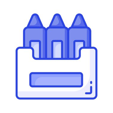 Pastel boyaların, çizim araçlarının, kırtasiye malzemelerinin bu inanılmaz simgesini tut