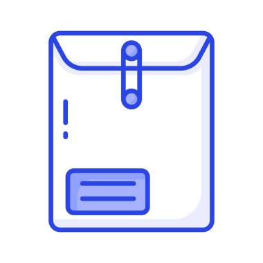 A sleek and secure representation of organized communication. An icon of long document envelope