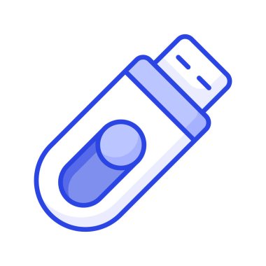 Modern tarzda flash disk vektörü, evrensel seri yolu düzenlenebilir vektörü