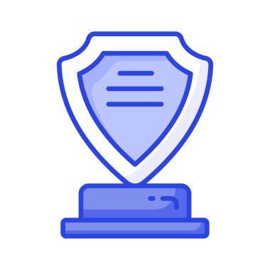 Kalkan ödül simgesi, vektör kullanmaya hazır, beyaz arkaplanda izole