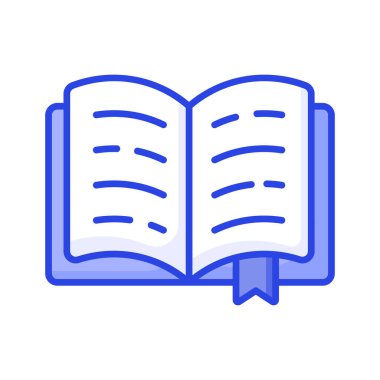 Beyaz arkaplanda izole edilmiş bu şaşırtıcı kitap simgesini indir